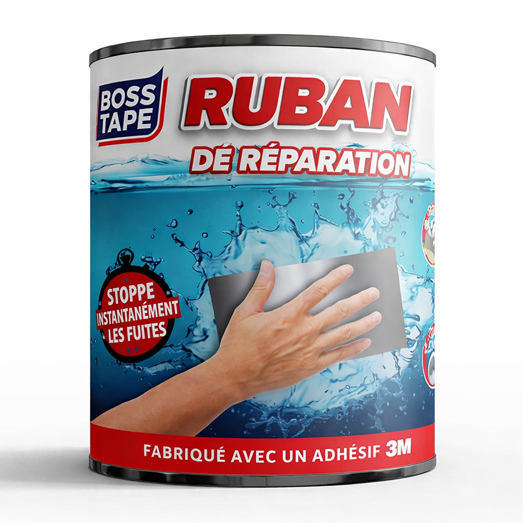 Ruban Flex Seal Boss Tape 72mm x 1,2m – étanchéité instantanée toiture, gouttières, tuyaux et réparations urgence
