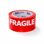 Ruban adhésif imprimé Fragile Boss Tape rouge 50mm x 66m – emballage sécurisé, e-commerce et logistique