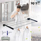 Sèche Linge Mural et Pliable - Etendoir a corde rabattable avec Corde à Linge Gratuit - SQES
