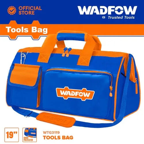 Sac à Outils WADFOW WTG3119 — 19" (50cm) Polyester 600D 16kg Multi-Compartiments Chantier Professionnel | SQES Tunisie
