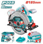 Scie Circulaire Sans Fil TOTAL TSLI18511 20V Brushless 185mm 4800tr/min Coupe 65mm Kit Batterie 4Ah — SQES Tunisie
