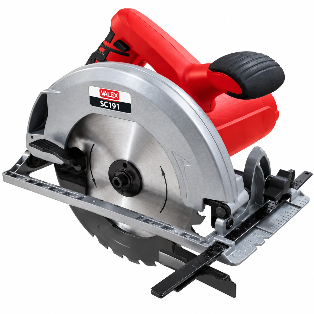Scie circulaire VALEX SC140N 1410227, 900 W, lame Ø140 × 16 mm Z18, 4500 tr/min, coupe jusqu’à 45 mm et inclinaison jusqu’à 45°.
