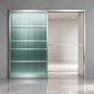Système SCRIGNO pour porte coulissante escamotable 1 vantail, version plâtre, dimensions indiquées 800×2100×100 mm. Réf. 4198AQ802.