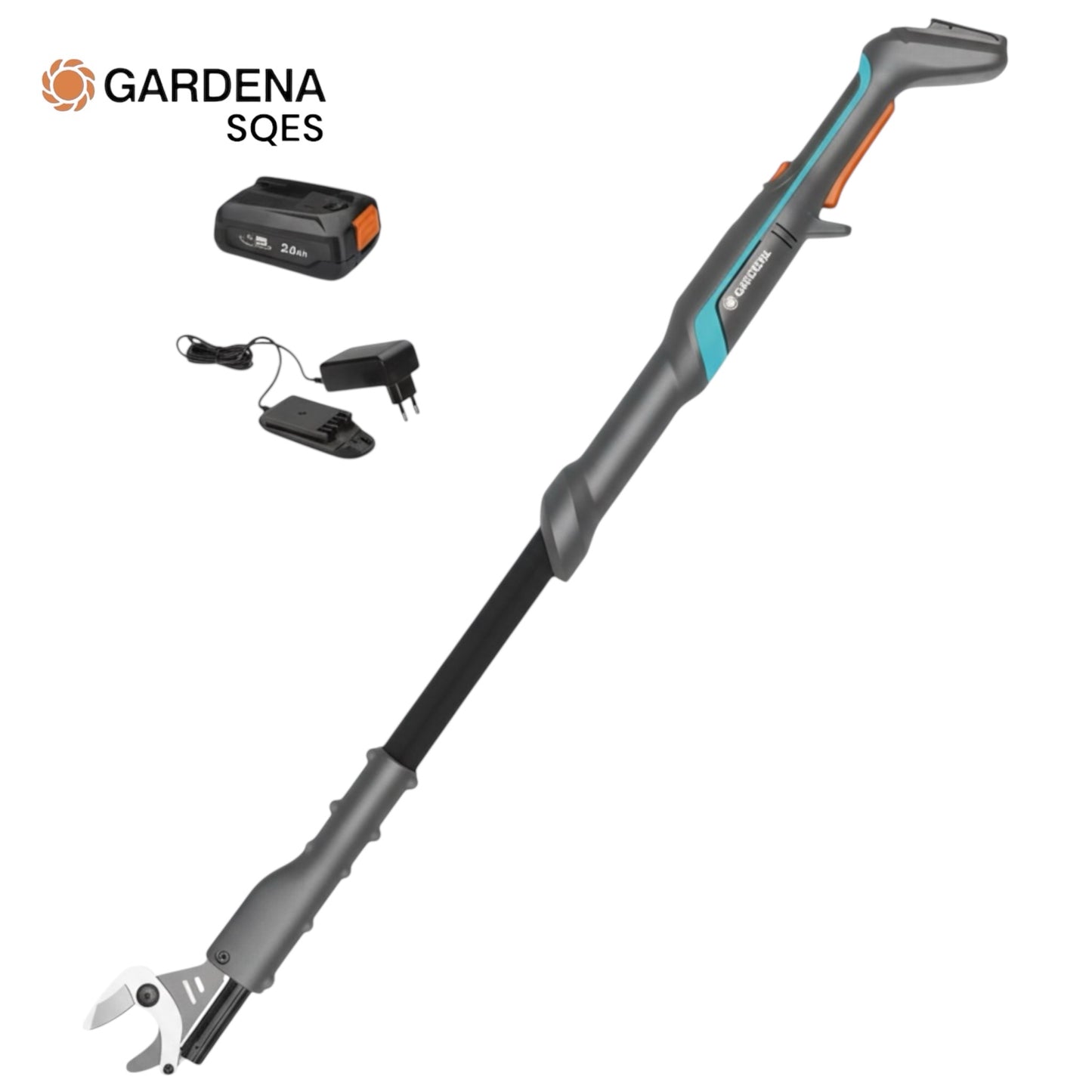 Sécateur Sans Fil GARDENA EasyCut 110/18V P4A Télescopique Réf. 14772-20 — Portée 2,5m Coupe 28mm Batterie Incluse | SQES Tunisie
