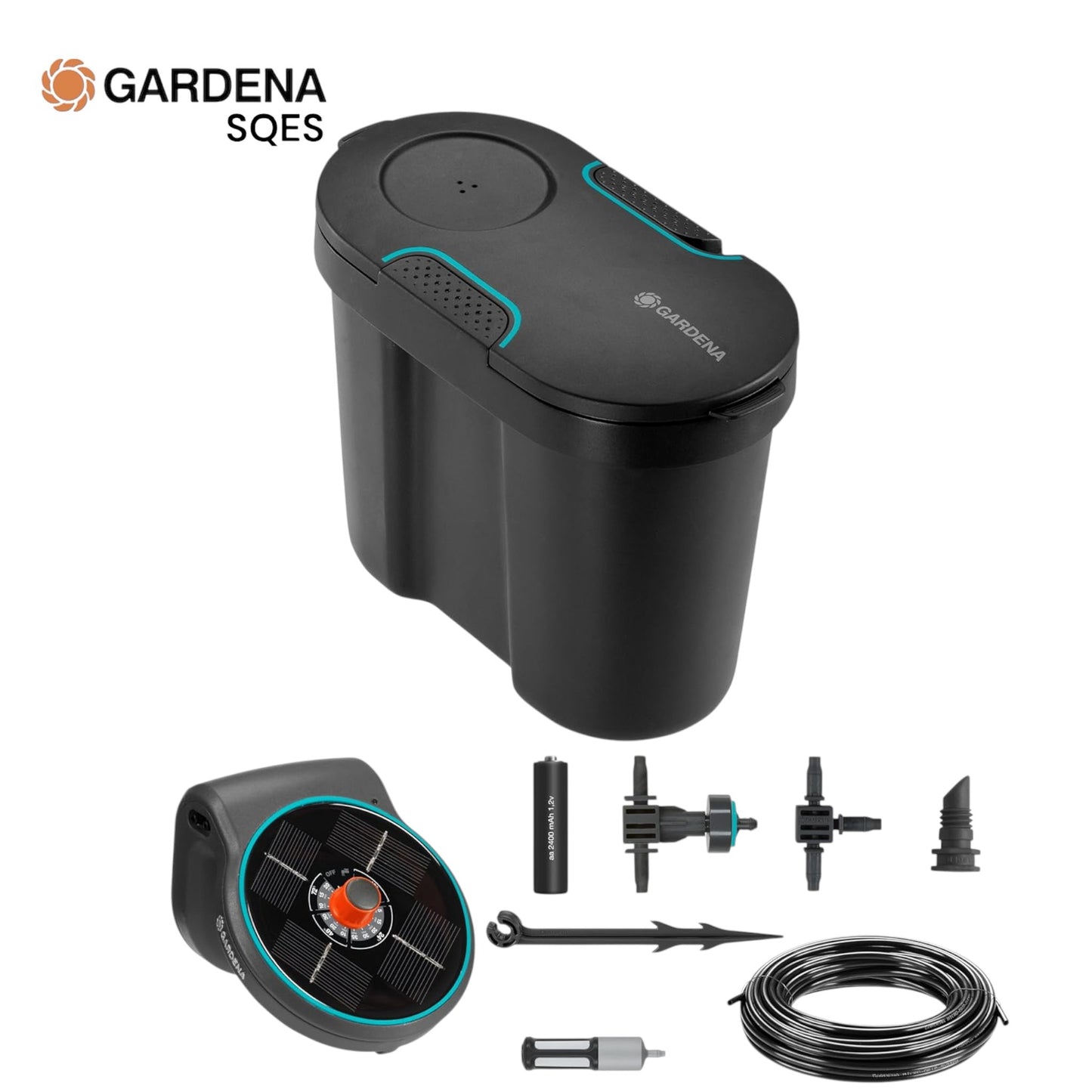 Solution d'Arrosage Automatique avec Réserve d'Eau GARDENA Réf. 13301-20 — 36 Plantes, Autonomie Vacances, Balcon Terrasse, Sans Robinet | SQES Tunisie

