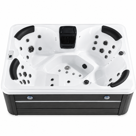 SPA extérieur M3224-D 4 places 210 × 158 × 88 cm, hydromassage à deux pompes 1,5 HP, bulles LED, chauffage 1,5 kW et filtration | SQES Tunisie

