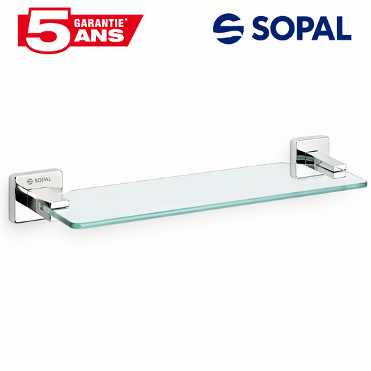 Tablette de lavabo SOPAL Ward SB45A04 chromé brillant laiton fixations invisibles | SQES Tunisie
