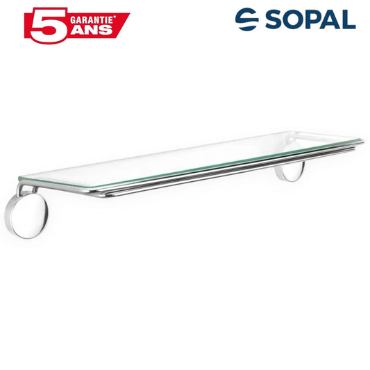 Tablette de Lavabo en Verre Trempé SOPAL Série Fell SB15A10 — Support Inox Fixation Murale Salle de Bain | SQES Tunisie
