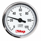 Thermomètre ITAP Réf. 493 à raccord arrière 1/2", cadran Ø40 mm, sonde 50 mm et échelle de température de 0 à 120 °C.