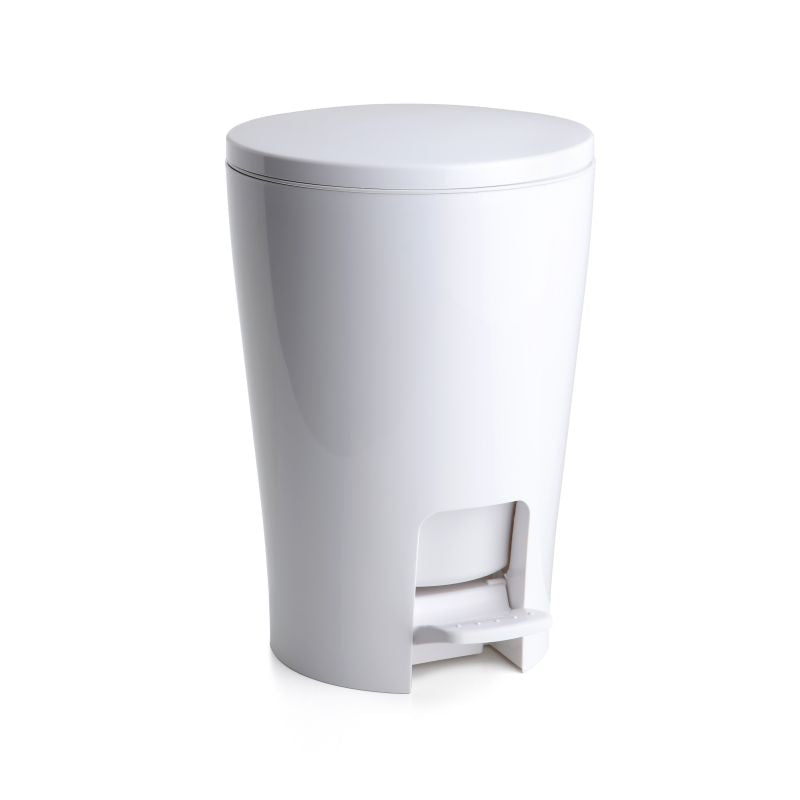 POUBELLE A PEDAL DIABOLO BLANC - 5L Salle de Bain avec Pédale