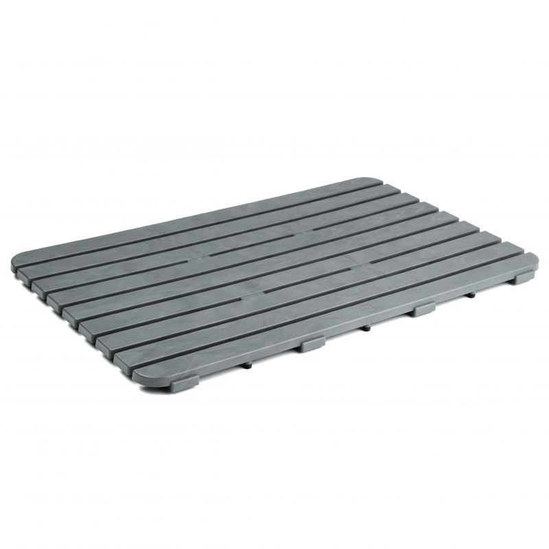 CAILLEBOTIS 80x50 GRIS ANTHRACITE - Tapis Douche Rectangulaire Antidérapant