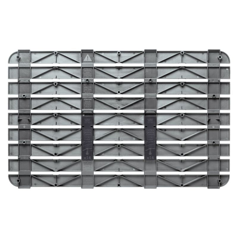 CAILLEBOTIS 80x50 GRIS ANTHRACITE - Tapis Douche Rectangulaire Antidérapant