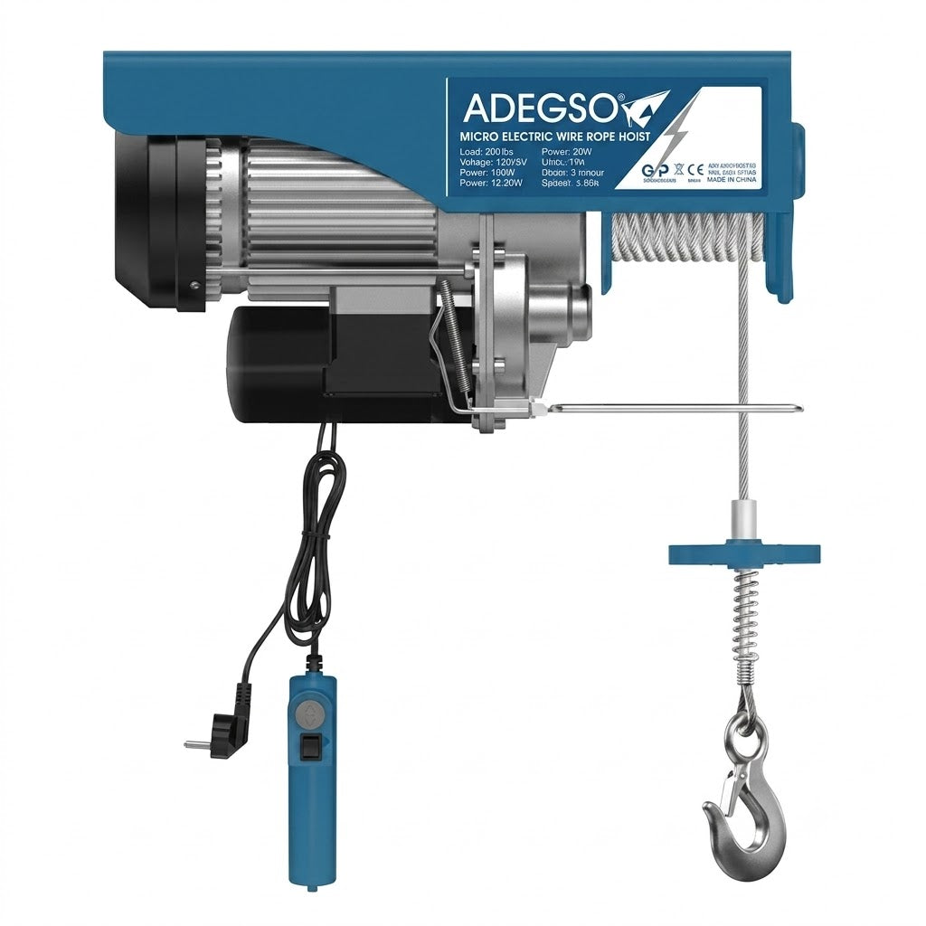 Treuil électrique à câble ADEGSO AD-40109 1 050 W 30 m capacité 600 kg à vérifier | SQES Tunisie
