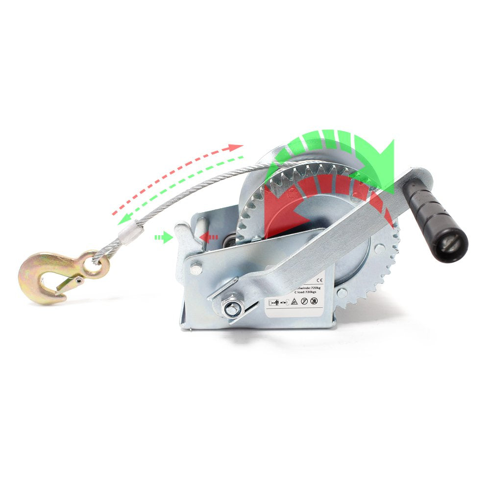 Treuil Manuel (Winch) – Capacité 600 kg / 1000 lbs
