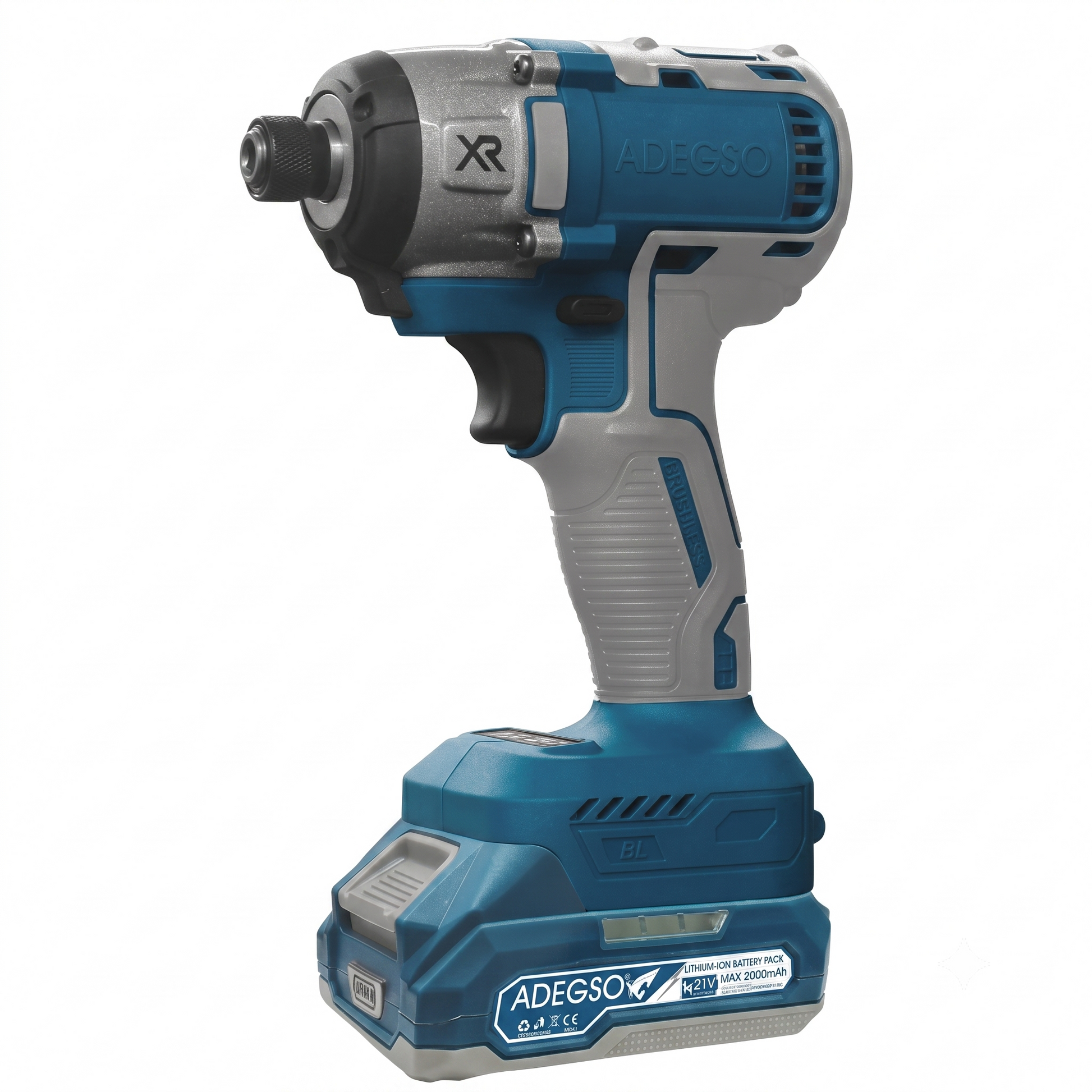 Visseuse à choc brushless ADEGSO AD-40253 21 V 160 Nm avec 2 batteries | SQES Tunisie
