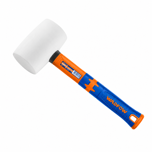 Maillet Caoutchouc Manche Fibre Bicolore 450g WADFOW WHM7304 — Frappe Douce Carrelage Parquet Assemblage Menuiserie Chantier | SQES Tunisie
