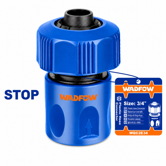 Raccord Autostop 3/4" WADFOW WQC2E34 — Arrêt Automatique Tuyau Arrosage Jardin Plomberie | SQES Tunisie
