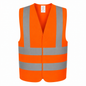 Gilet Haute Visibilité Orange XL WADFOW WRV1801 — Bandes Réfléchissantes EPI Sécurité Chantier BTP Voirie | SQES Tunisie
