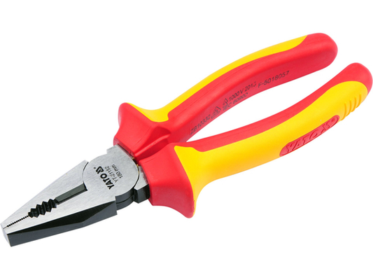 Pince universelle VDE YATO YT-21152, 180mm 1000V isolée, 3en1 préhension coupe dénudage, électricien
