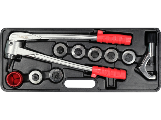 Expander manuel tube cuivre YATO YT-21825, 9-28mm, kit complet 7 têtes pour plomberie et climatisation
