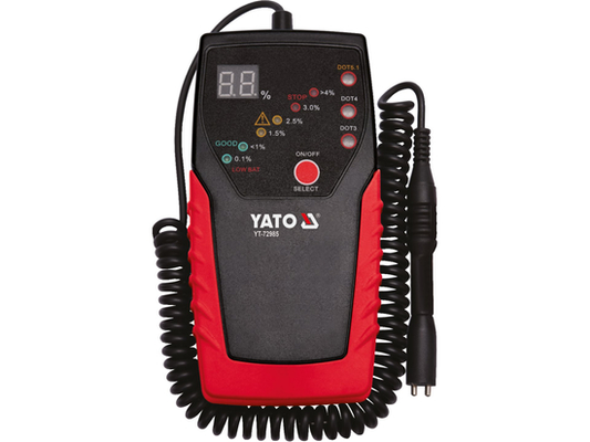 Testeur digital liquide de frein YATO YT-72985, compatible DOT3 DOT4 DOT5.1, écran LCD et 6 LED
