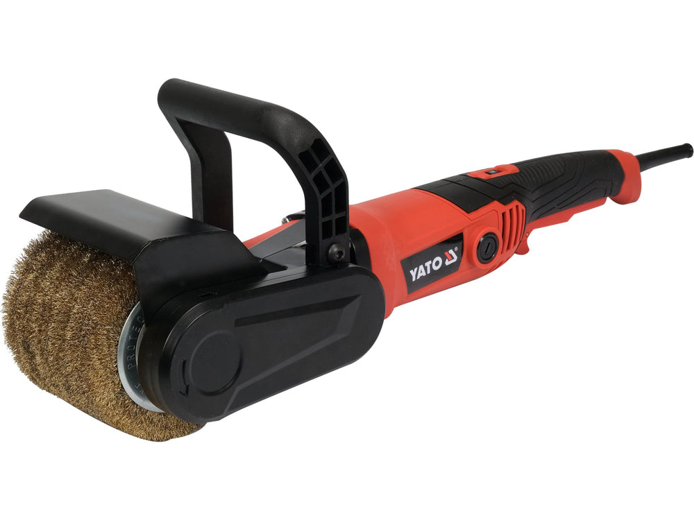 Ponceuse satineuse YATO YT-81953, 1300W rouleau 120mm, bois & métal inox, vitesse réglable anti-rouille
