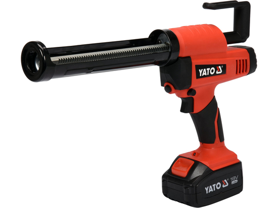 Pistolet silicone sans fil YATO YT-82888, 18V Li-Ion 4Ah, 2000N, cartouche 300ml, rétraction auto
