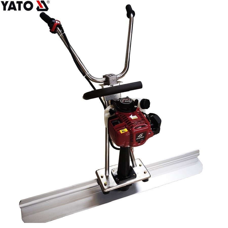 Règle vibrante à béton thermique YATO YT-84810, moteur 4T 0,9CV, lame Ø97mm, chape et finition pro
