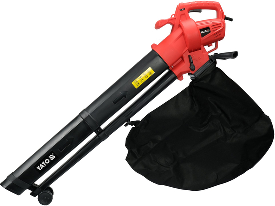 Souffleur aspirateur broyeur 3en1 YATO YT-85180, 3500W 270km/h, sac 35L, compression 10:1, jardin
